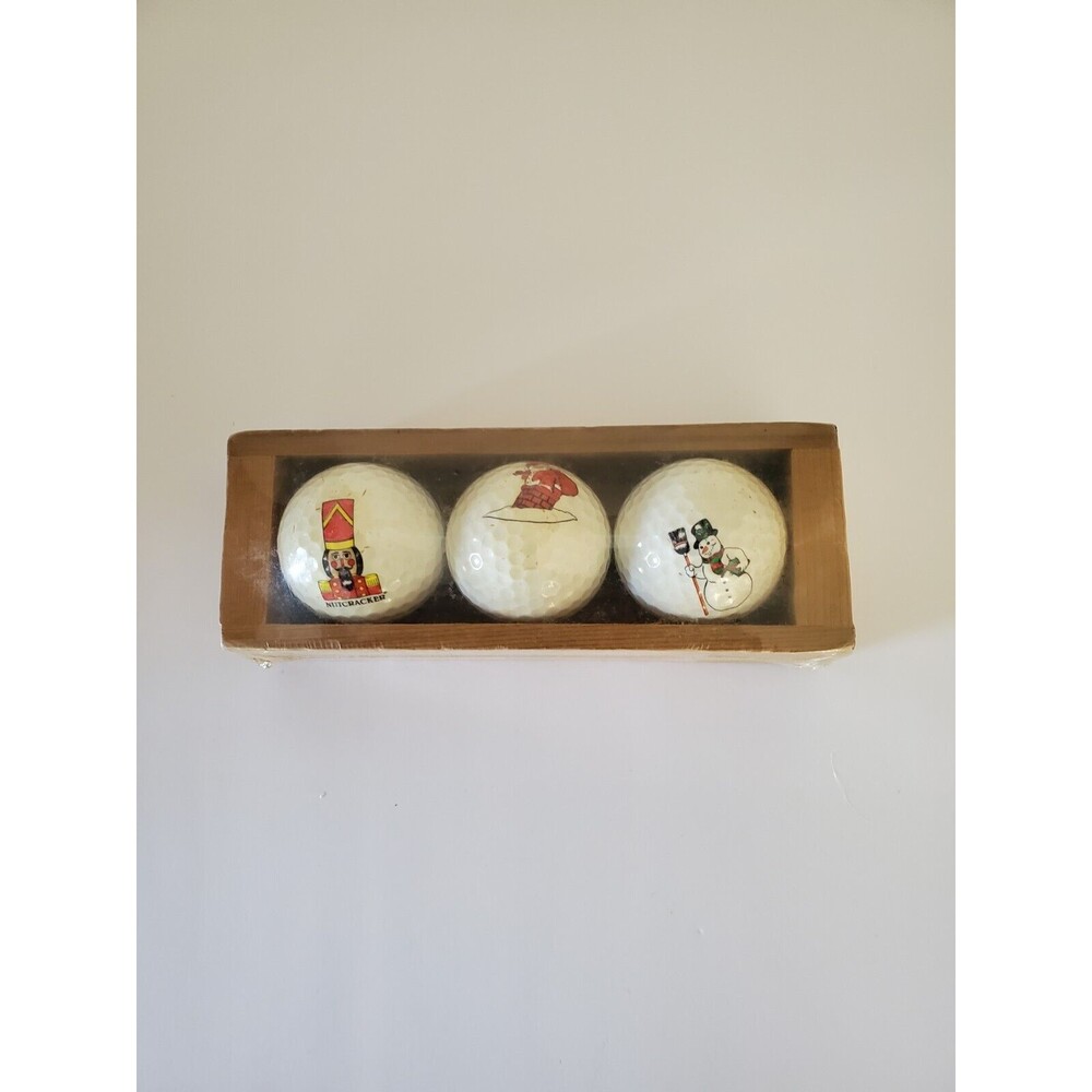 Unique Impressions Christmas Holiday Themed Three Golf Ball Set Sealed NIP